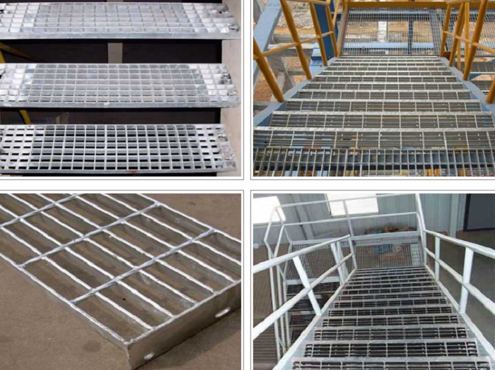 鍍鋅鋼格柵踏步板 鍍鋅鋼格柵踏步板